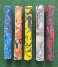 ACRYLIC PEN BLANKS X 5  18mm x 125mm  NO 3 FREE SECOND CLASS POSTAGE