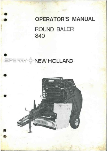 New holland round baler 840 - round,