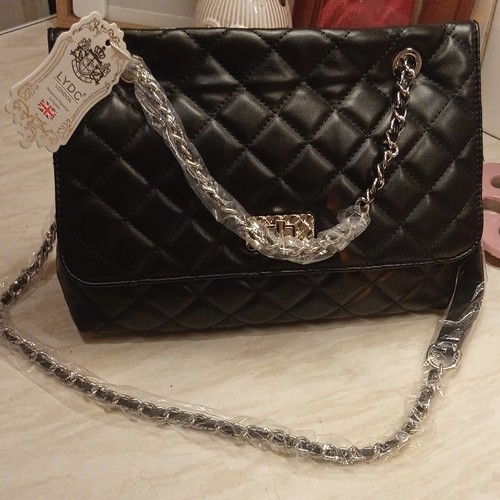 Lydc london black - quilted, faux