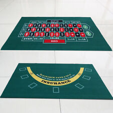 Blackjack Roulette Poker Table Top Mat Double-Sided Felt Cloth Cover Waterproof