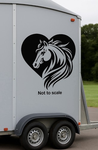 Horse box vinyl decal - horse,