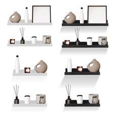 Set of 2 Floating Wall Shelves