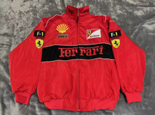 Adult F1 Racing Jacket ,Ferrari Jacket Red B ,Ebroidered Cotton Padded