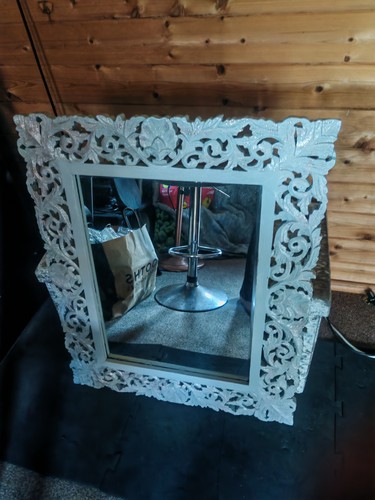 Large ornate carved wood - carved,