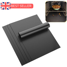 5X Heavy Duty OVEN LINER Bottom Teflon Sheet Mat Non Stick BBQ Grill Mat Cooker