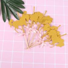  10 Pcs Horse Cake Decorations Paper Topper Cartoon Cupcake Picks