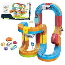 Train Tracks Set Magnetic Tracks Educational Construction Railway Building Game 