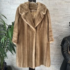 TISSAVAL France Sears Best Sears Fashion Blonde Tan Vegan Faux Fur Vintage Coat
