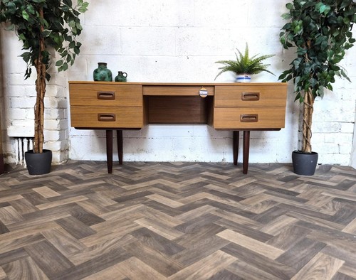 Vintage teak compact desk - vintage,