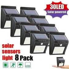 8PACK Solar Power LED PIR