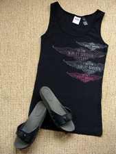 SCHOLL PESCURA SLIDE SANDALS 5UK-38EU-7USW + HARLEY DAVIDSON TANK TOP WOMEN'S  M