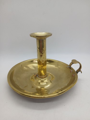 Antique brass chamberstick - antique,