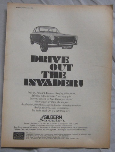 1969 gilbern invader - 1969, original