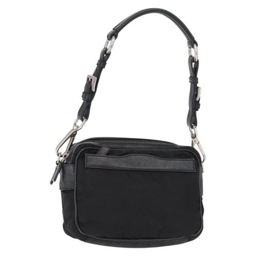 Prada shoulder bag nylon black - prada,