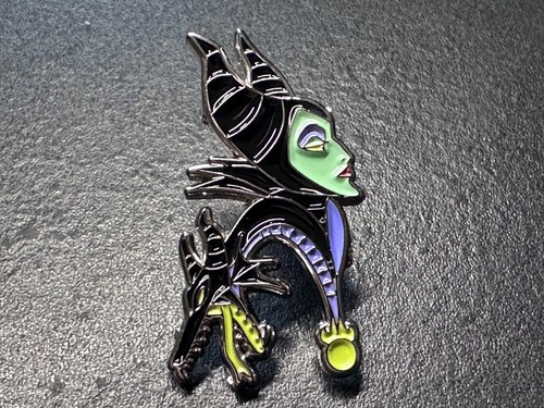 Maleficent dragon enamel pin - &,