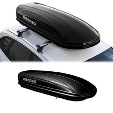 Roof Box 14 Cubic Ft. Rooftop Cargo Carrier Roof Mount for RAM Black 1Pc