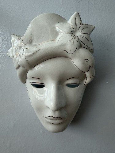 Vintage ceramic lady - vintage, face