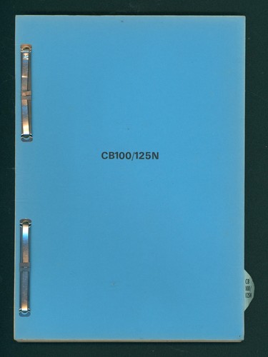 Honda cb100n factory - factory, manual