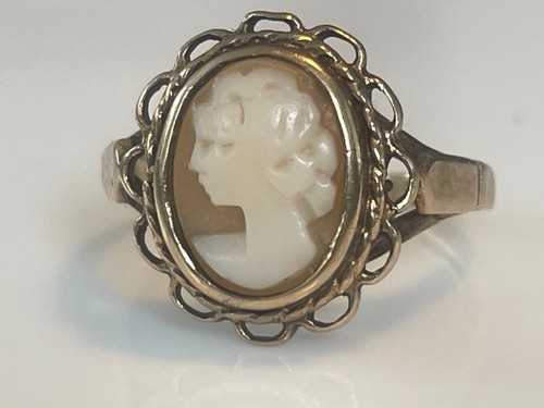 9ct gold cameo - gold, ring