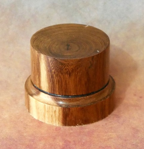 Laburnum wood display plinth - plinth, /