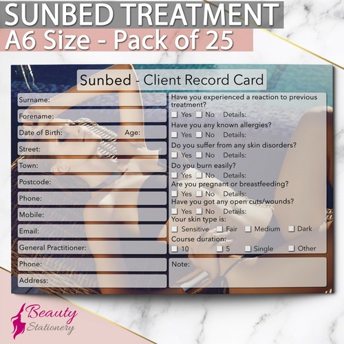 Sunbed solarium client record - sunbed,