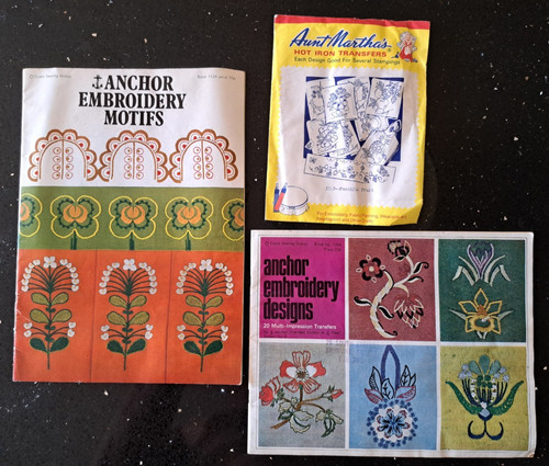 Vintage embroidery transfer - vintage,