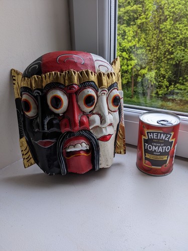 Vintage tribal triple face - vintage,
