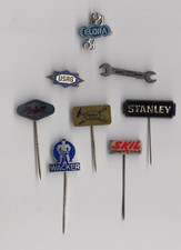 Vintage TOOL TOOLS pin badges 1960s Welding Pliers Open Pipe Wrench Hazet 