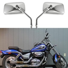 Motorcycle Rectangle Rearview Mirrors Chrome For Suzuki VZ GZ 125 250 800 1600