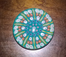 Perthshire 10 Spoke Millefiori Glass Paperweight