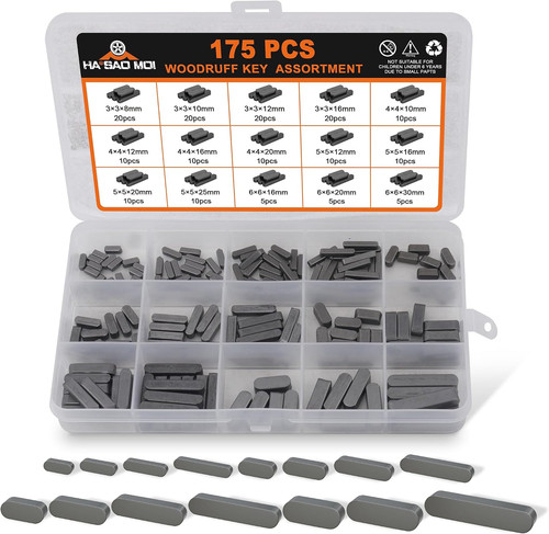 175pcs woodruff key stock - 175pcs,