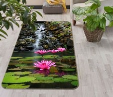 3D Pink Lotus K181 Non Slip Rug Mat Elegant Photo Carpet Panda 2023
