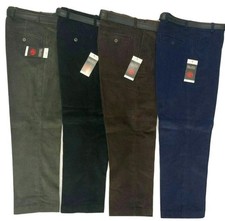 BRAND NEW MENS  LUXURY COTTON CORDUROY CORD CASUAL SMART TROUSERS WAIST 30"-50"