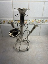 Silver Plated 4 Trumpet Epergne Vase