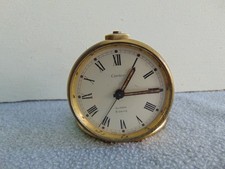 VINTAGE ANTIQUE SWISS CARTIER TRAVEL DESK SHELF 8 DAY ALARM CLOCK RUNS