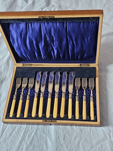 Antique set epns bone - antique,