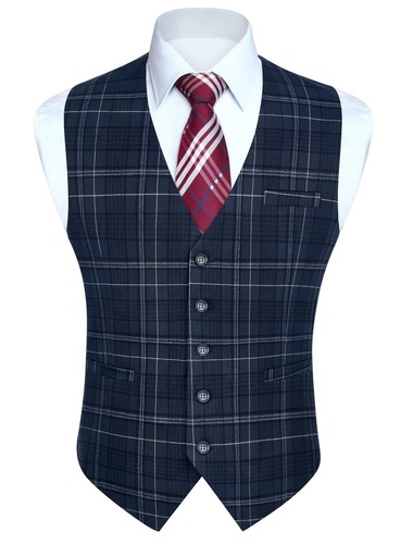 Men check waistcoat tartan - men's,