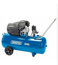 Draper 65396 100L V-Twin Portable Air Compressor Direct Drive 2.2kW 3hp- Rrp:400