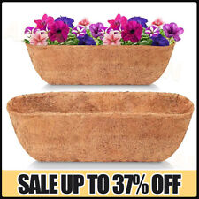 24-48'' Trough Coco Liner Planting Flower Wall Hanging Basket Planter Window Box