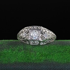 Antique Art Deco Platinum Old