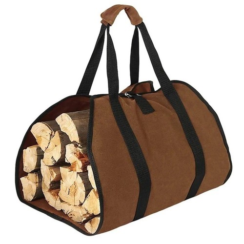 Firewood carrier bag canvas - firewood,
