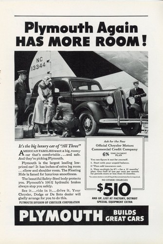 1936 plymouth vintage car - car, ad