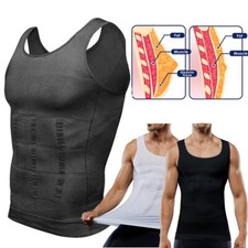 Mens Slimming Body Vest Shirt
