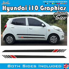 HYUNDAI i10 Side Stripes FITS ALL MODELS Decals Stickers Graphics FREE P&P 037