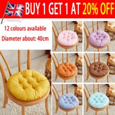 Solid Round Chair Seat Pad Cushions Indoor Outdoor Dining Garden Patio Pillow