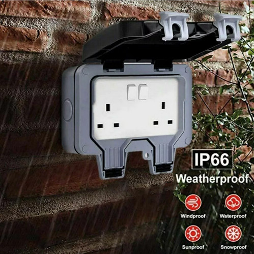 Weatherproof outdoor plug 13a - weatherproof,