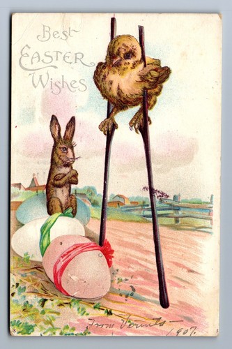 1907 mad hare - hare, chick