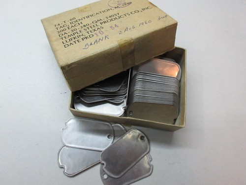 Dog tags notched - tags, 1954