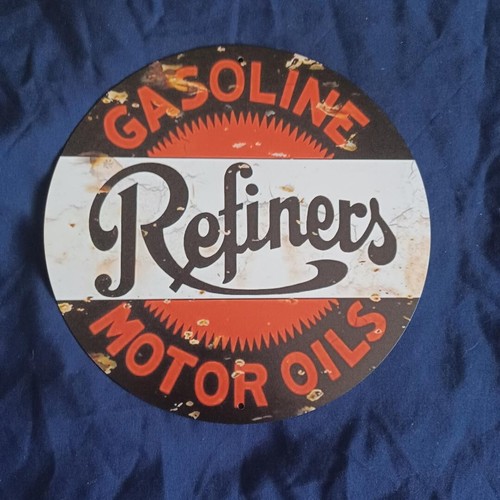 Round metal sign - 8", cave