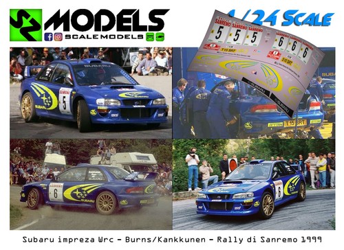 Decal set subaru impreza - 1/24,